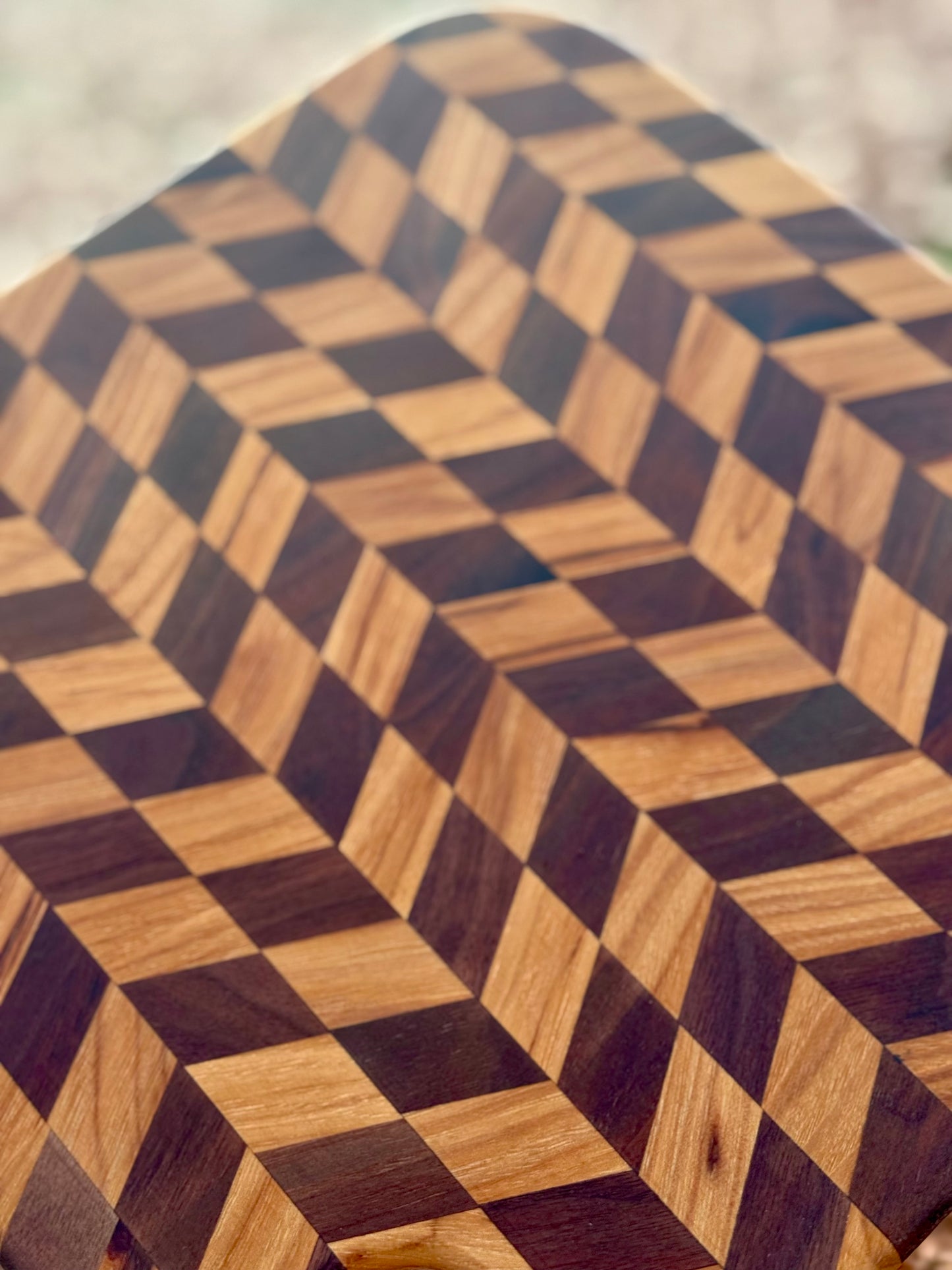 double chevron patten cutting board